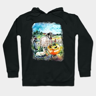 Two Yorkshire Sheep To The Wind Hoodie